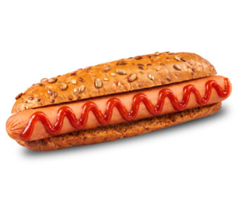 Amerikāņu hotdogs ar Frankfurtes desiņu graudu maizē