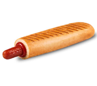 Franču hotdogs ar Kabanos desiņu baltā maizē