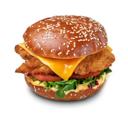 Šefpavāra burgers ar sulīgo vistu